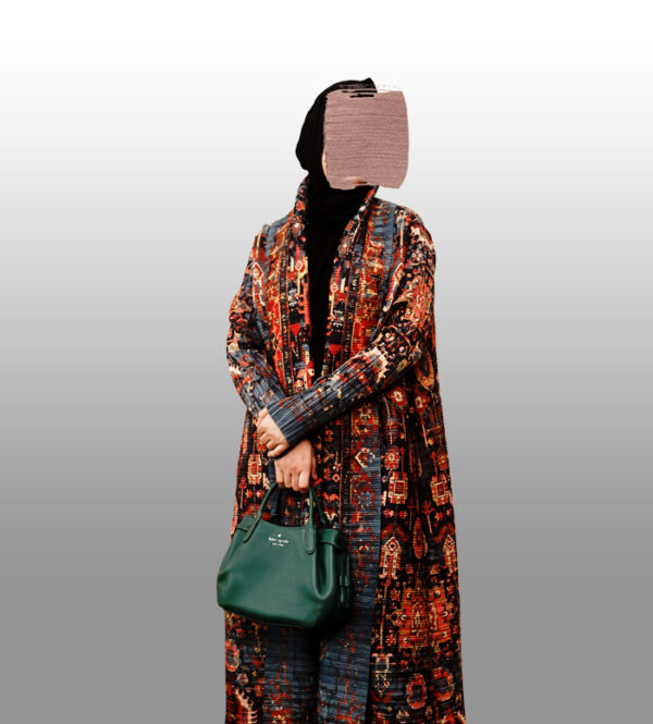 Dirty Green Long Pleated Abaya