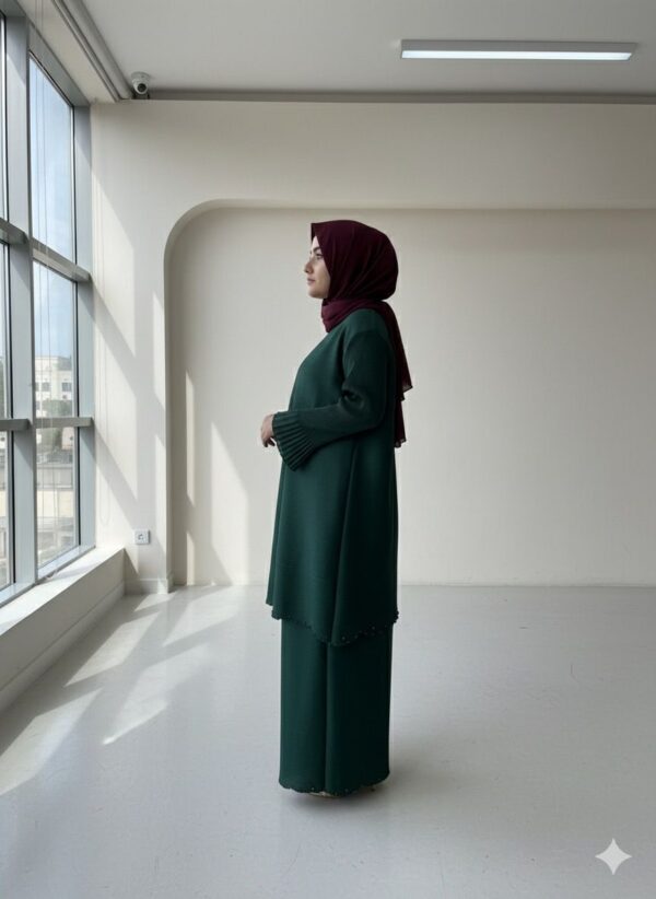 Dark Green Pearl Freesize Co-Ord set