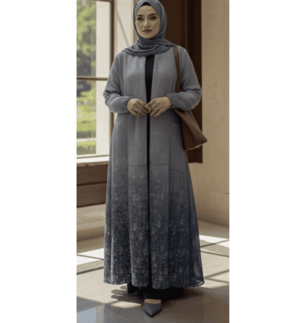 Ombre Blue and White Abaya