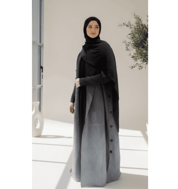 Black Saye-dar Ombre Abaya